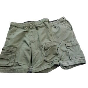 Lot Of 2 Boy Scouts of America Uniform Shorts Green Cargo Pockets Size 14 Youth
